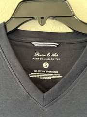 Porter & Ash Mens Small Navy Performance T-Shirt Stretch Soft Comfort Essentials