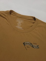 Pendleton Mens Sz M Rodeo Flag Graphic T-Shirt Brown Cowboy Horse Rider Logo Tee