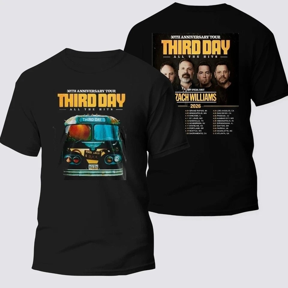 Third Day 30Th Anniversary Tour 2026 Two Sided T-Shirt