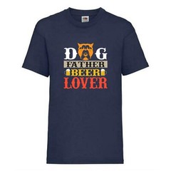 Dog Father Beer Lover Novelty T Shirt Various Colours And Sizes