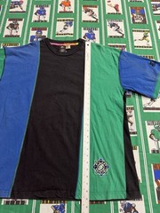 90s Starter Flip Side Colorblock Black Blue Green XL Crew Neck Logo T-Shirt