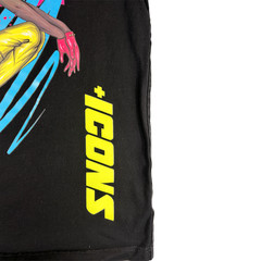 Hudson Outerwear Graphic T-Shirt Icons Black Short Sleeve Mens S