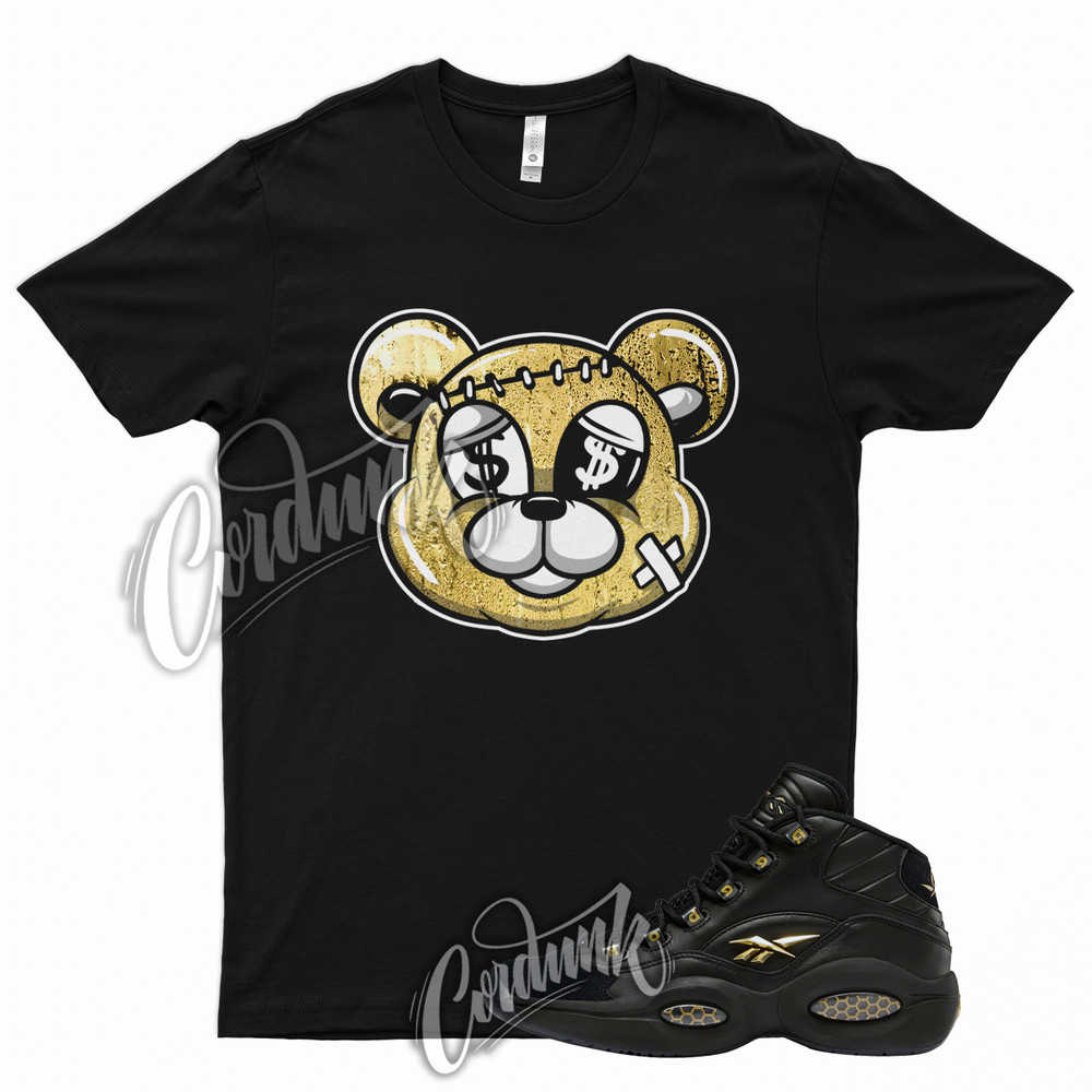 STITCH T Shirt for Question Mid Black Metallic Gold Toe DMP 1 6 7 95 97 3