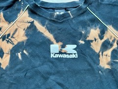 Vintage Kawasaki T Shirt Logo Bleached Made in USA 🔥 XXXL (see description)