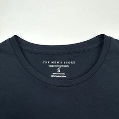 The Mens Store Bloomingdales Shirt Mens Small True Navy Supima Cotton Crewneck