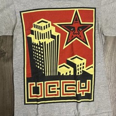 OBEY Skyscraper Graphic Short Sleeve Shirt Size Small