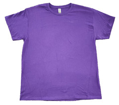 Gildan Adult Purple Pre-Shrunk Heavy Cotton Crew Neck T-Shirt Size 2XL