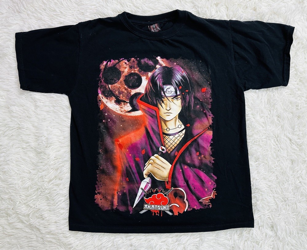 Vintage Naruto Itachi Uchiha T Shirt Rockstar JG Tag Anime Manga Size Medium
