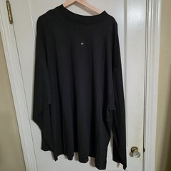 Yeezy Gap Balenciaga Heavy Jersey Logo Tee Size XXL Black Longsleeve