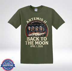 Artemis II Back To The Moon 2026 Shirt NASA Crew Astronaut Graphic T-Shirt