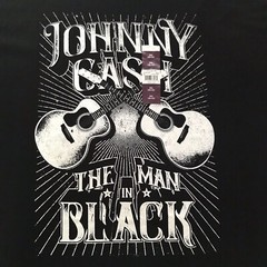 Johnny Cash The Man In Black Men’s Black Graphic T-shirt Size 2XL Chest 51″ NWT