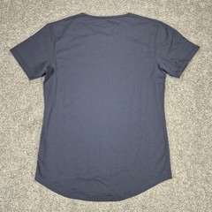 BYLT Wide Neck Lux Tee Shirt Mens Large Navy Blue Short Sleeve