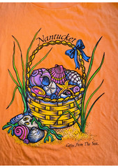 Vintage Nantucket Gifts From The Sea T Shirt Large Orange USA Single Stitch
