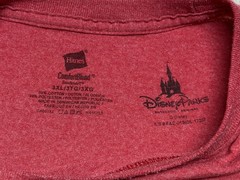 Disney Parks Shirt Mens 3XL Red Mickey Mouse 1971 Logo Hanes ComfortBlend