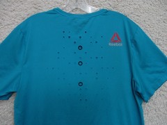 Reebok Shirt Medium Adult Blue Athletic Running Stretch Logo Modern Fit Mens M