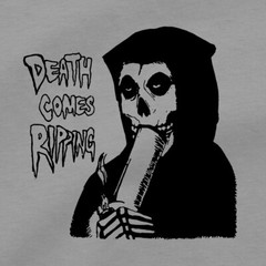 Grim Reaper T Shirt Death Comes Ripping Bong Hit Legalize Marijuana Cannabis Tee