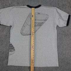 Vintage Palm Pilot Shirt Mens Large Gray Ringer Cell Phone PDA Tech Promo T Y2K