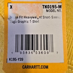 Carhartt Shirt Mens XL Yellow Work Wear Outdoors Loose Fit Casual Logo Work NWT