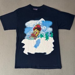 Dr. Seuss The Grinch Vtg Y2K Christmas 3D Graphic Santa Comedy Humor T Shirt -L
