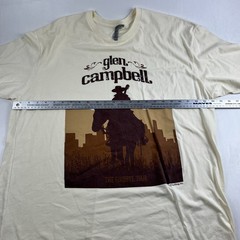 Vtg Glen Campbell Goodbye Tour T Shirt Mens 2XL (48″) Cream Country Music Tee