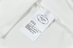 Prada Men’s white round-neck short-sleeved shirt size XL