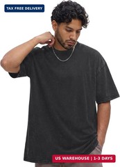 Oversized Tshirts for Men Short Sleeve Vintage Washed Basic Loose Tees 2026