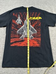 F-22 Raptor Shirt Mens Medium Black Blackbird Airplane Military Fighter Jet