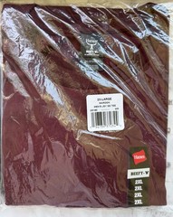 Set Of 2 Hanes Beefy-T Cotton Crew Neck T-Shirt 5180 Maroon & Green Size 2XL NEW