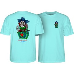 Powell Peralta Skateboard Shirt Chris Hiett Skull Celadon
