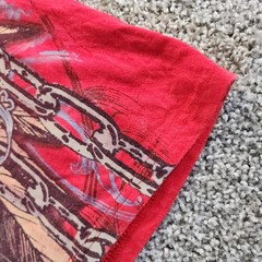 Huge SILVER LION King of The Jungle Majestic Smokey Print SS T Shirt Mens XL Red