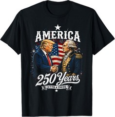 250 Years America Anniversary 250th Trump Washington Vintage T-Shirt