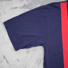 Weekends Shirt Mens M Blue Three Stripe Short Sleeve Crew Neck Casual Top