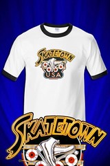 Skatetown USA Disco RINGER T-SHIRT 1970s FREE S&H Roller Boogie