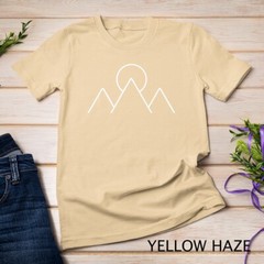 Mountain Nature Minimal Geometric Hiking Camping Hiker Gift Unisex T-shirt