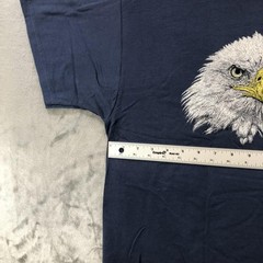 vtg Bald Eagle Shirt Mens XL Navy Blue Graphic Wildlife Nature Tee Crewneck