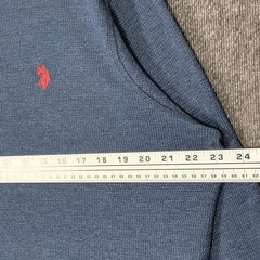 US Polo Assn Shirt Mens XL Blue Long Sleeve Henley Waffle Weave USPA Casual
