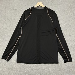 Nike Pro Fitted Long Sleeve Shirt Men Large Black Stretch Performance