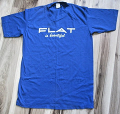 Vtg 90s Sportswear T-Shirt M Blue Single Stitch Flat is Beautiful Graphic USA Ma