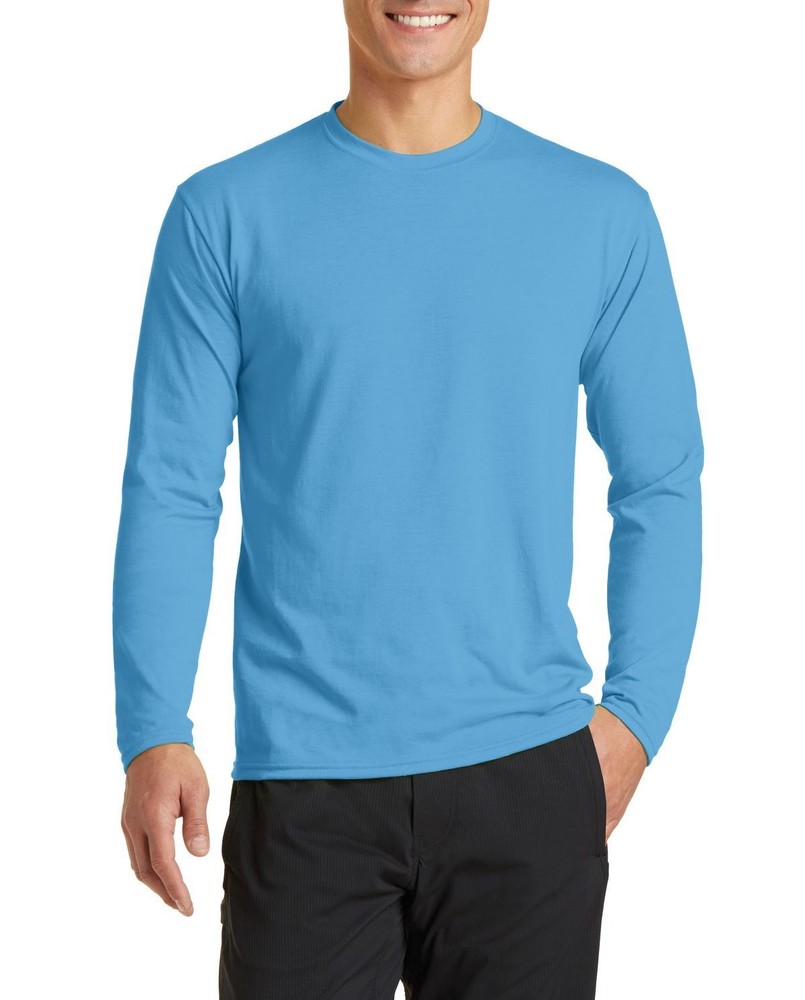 Just Blanks Men’s Long Sleeve Performance Blend T-Shirt – JBPC381LS