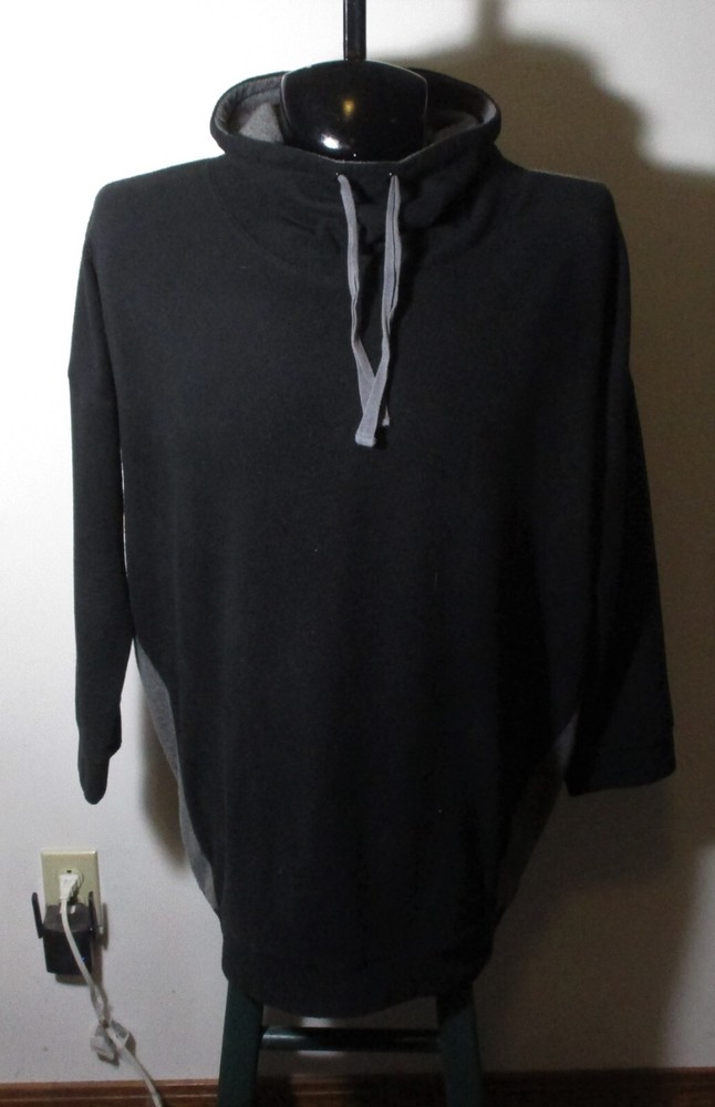 CUDDL DUDS Black Warm Fleecewear Cowl Neck Sweatshirt Size L