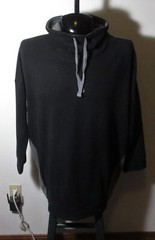 CUDDL DUDS Black Warm Fleecewear Cowl Neck Sweatshirt Size L