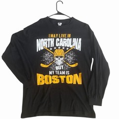 Long Sleeve Alstyle Vintage Black Men’s Long Sleeve My Team Is Boston Hockey