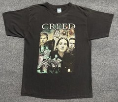 Vintage 90s Creed Band Tour Tee 2002 Faded Graphic T-Shirt L