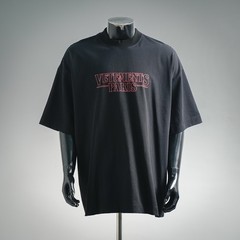 Vetements Paris Black Oversized Logo T-Shirt Men’s Streetwear Graphic Tee