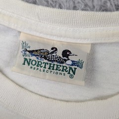 Vintage Nature T Shirt Mens M White Aquatic Animals Turtle Northern Reflections
