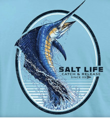 Salt Life “Catch & Release” Men’s Long Sleeve, Graphic T-Shirt, Lg or 2XL