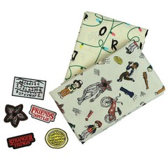Stranger Things DIY Fabric Kit 2 Different Fabrics Both 43″x 36″ and 5 Patches