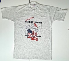 VTG 90s Operation Desert Storm God Bless Our Troops Graphic T- Shirt USA NOS NEW