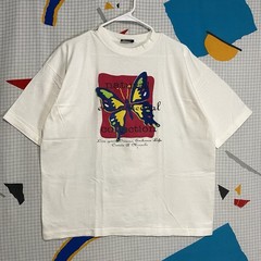 Vintage 90s Chic Butterfly Tshirt Pop Art XL Natural Environmental Collection