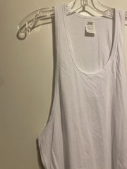 JC DISTRO Men’s Tank Top Racerback Deep cut arms White Size Small NWOT